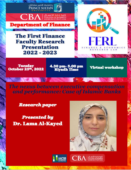 The First Finance Faculty Research  Presentation 2022 - 2023