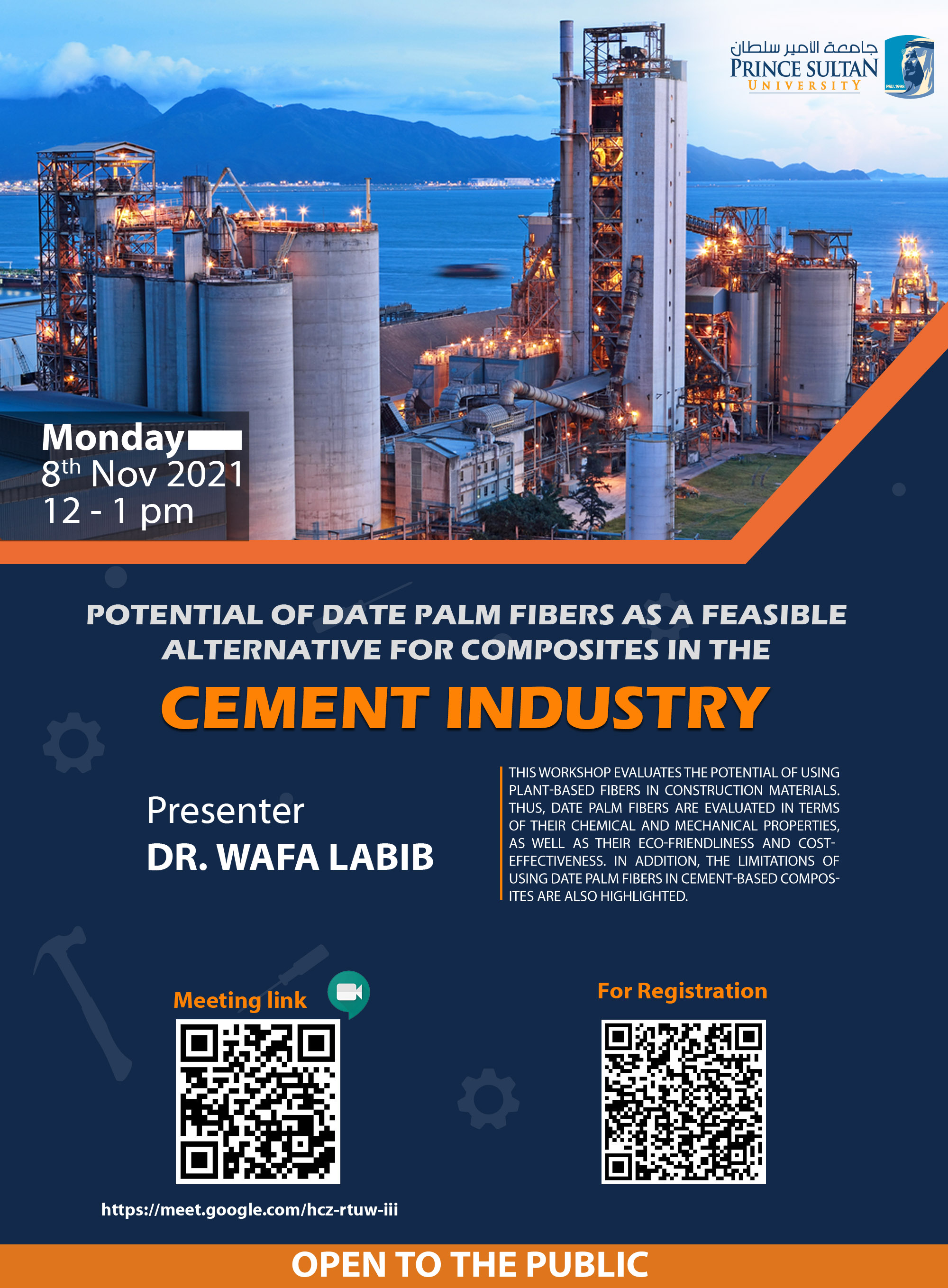Potential of Date Palm Fibers as a Feasible Alternative for Composites in the Cement industry