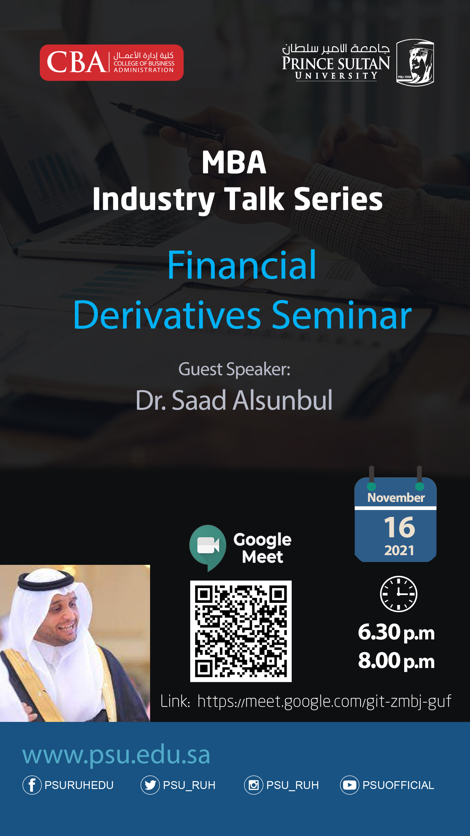 MBA Industry Talk Session: Financial Derivatives Seminar