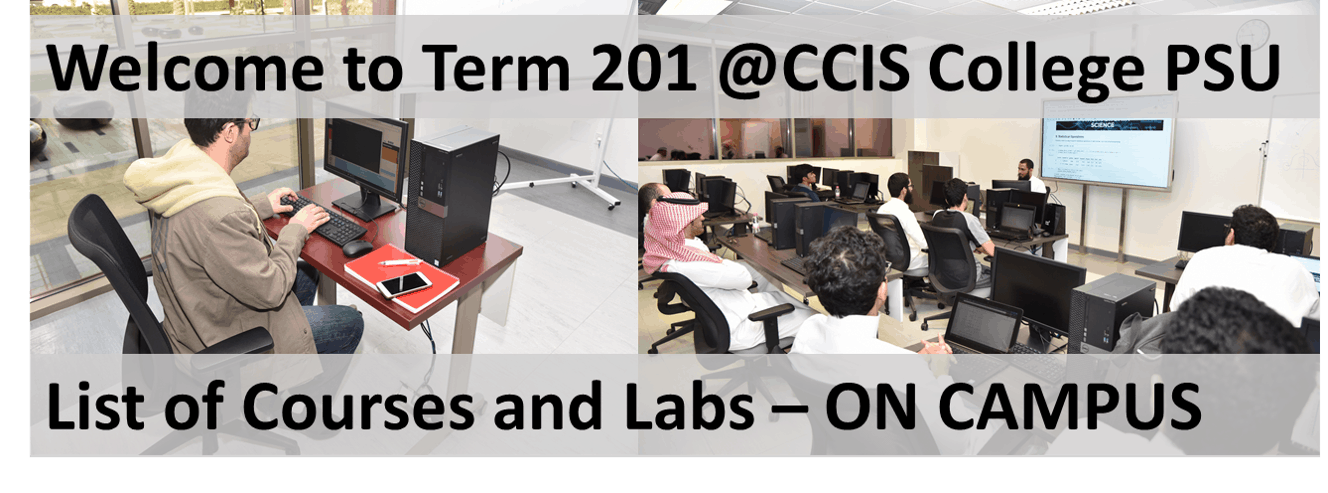 CCIS - Term 201 on Campus Courses and Labs