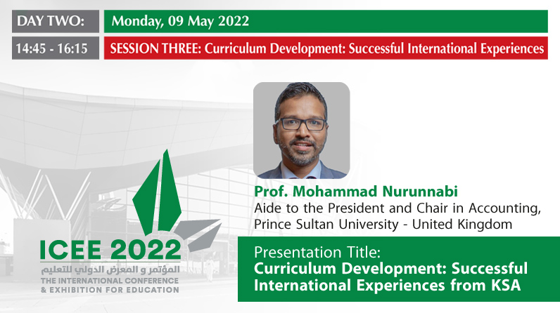 Prof. Mohammad Nurunnabi of PSU participates in a session at The International Conference & Exhibition for Education 2022 