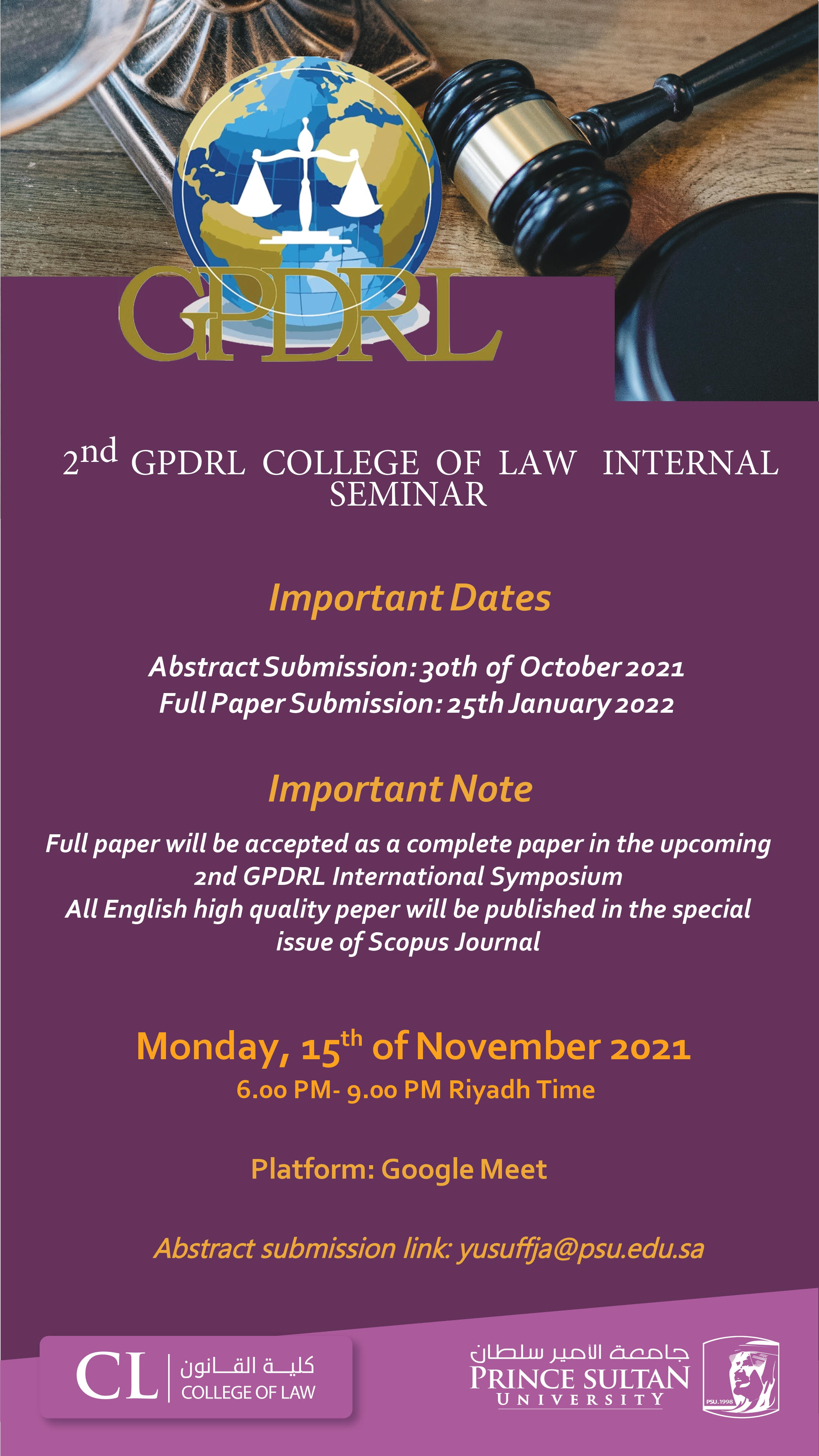 Second GPDRL College of Law Internal Seminar