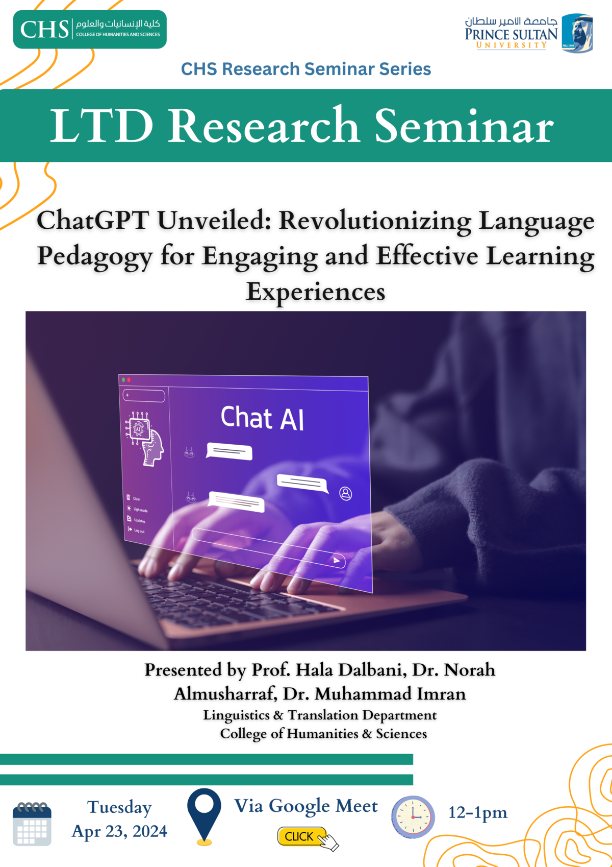 LTD Research Seminar: ChatGPT Unveiled: Revolutionizing Language Pedagogy for Engaging and Effective Learning Experiences