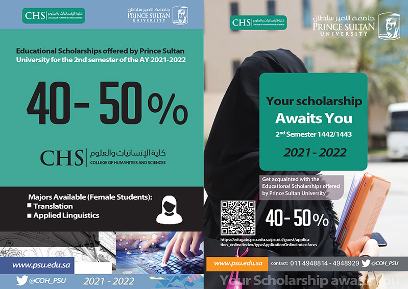 Scholarships 40-50% for Applied Linguistics & Translation Majors