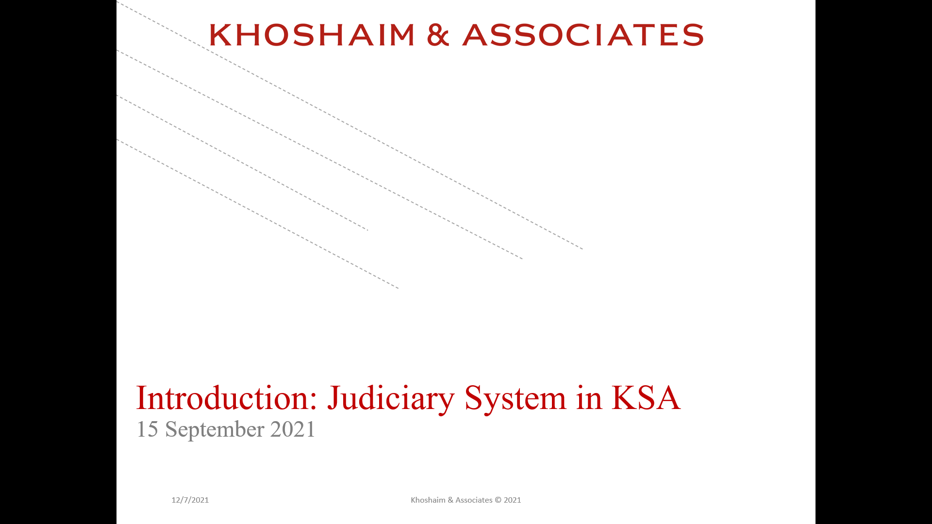 Introduction to the Judicial System in Saudi Arabia